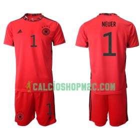 Germania Manuel Neuer 1 Portiere Bambino Maglia Prima Euro 2020 Manica Corta (+ Pantaloncini)